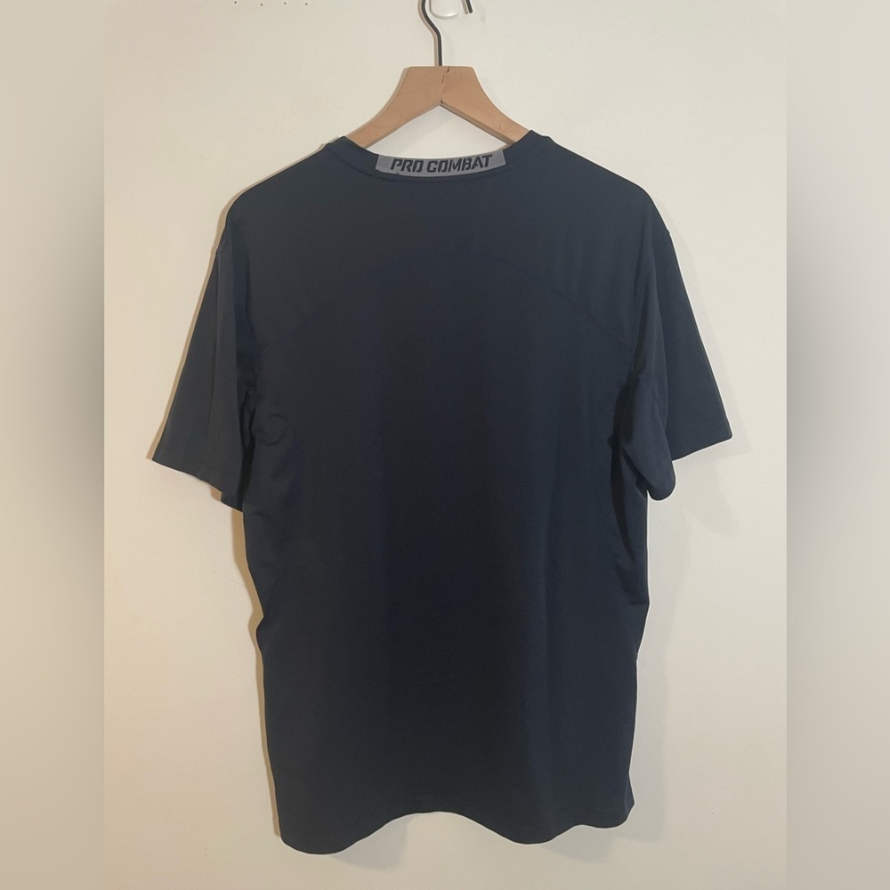 Nike Pro Combat XL Fitted Black Athletic Tee T Shirt Short Sleeve Dri-Fit - Picture 5 of 7